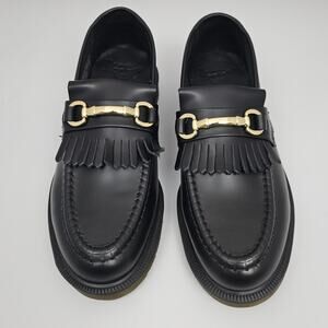 NWOT Dr Martens Loafer Shoes Womens Size 9 Black Adrian Snaffle Dark Academia